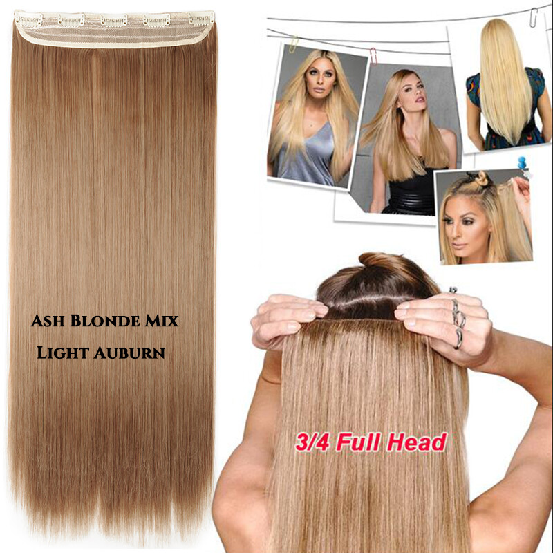 Extra Thick Long Curly Ombre One Piece Full Head Clip In Hair Extension As Human