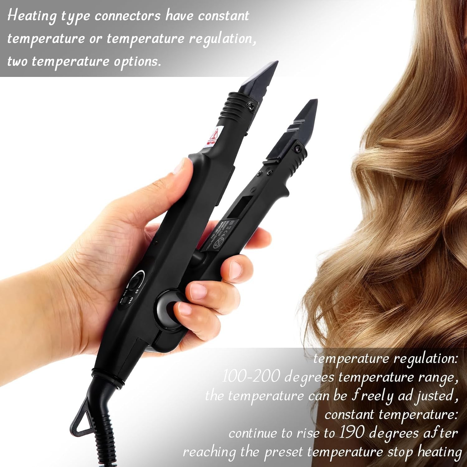 Hair Extension Tool with Keratin Glue Granule Beads, US Plug, Professional Ha…