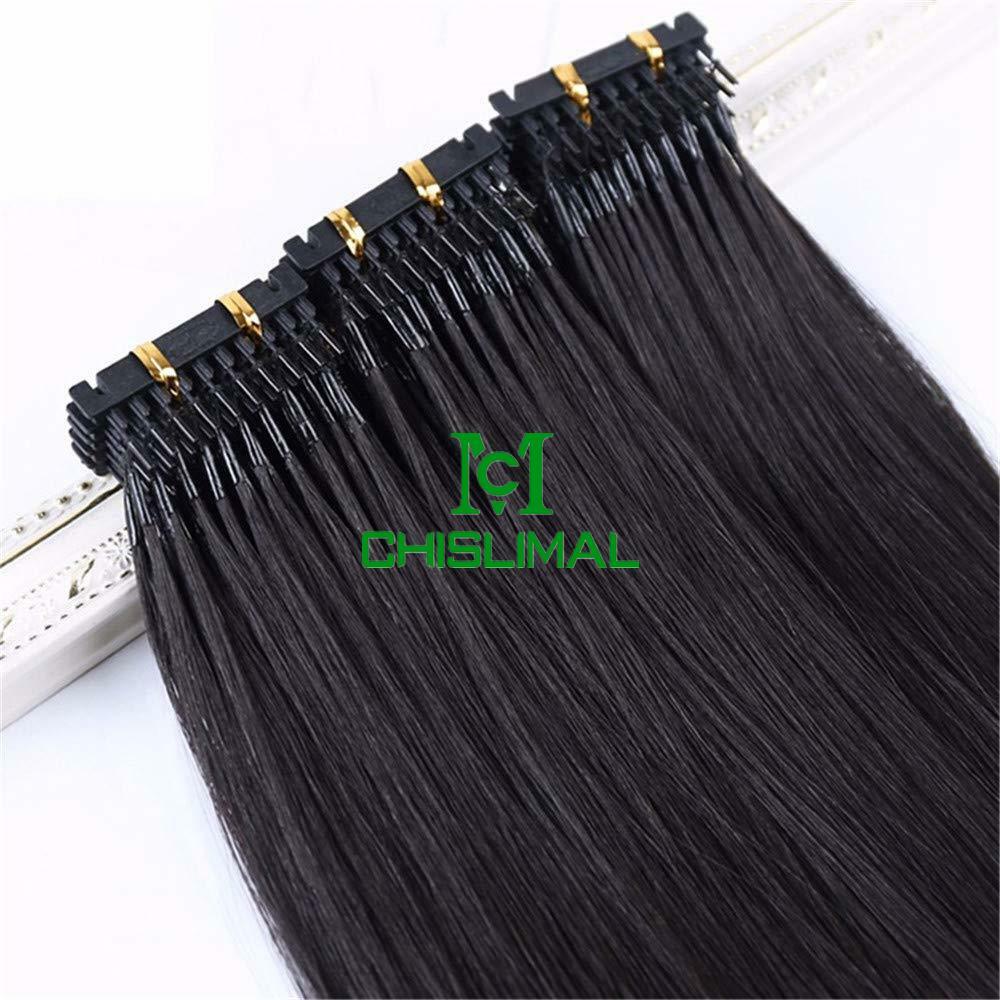 brown hair 10 to 28inch 6D Micro Human Hair Extensions Remy Hair 50g 100S 10Rows