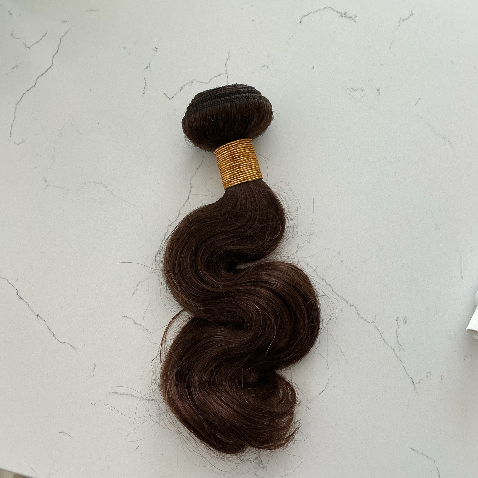 Dark Brown Human Hair Body Wave Wavy Weft Extensions 3 Bundles 14