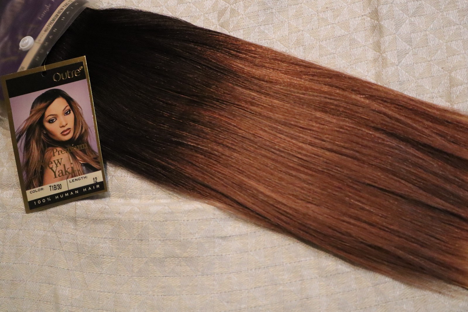 Outre Premium New Yaki 100% Human Hair 12″ Color T1B/30