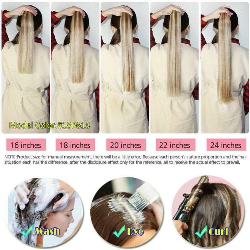 Super Tape in Hair Extensions Real Remy Human Hair Invisible Skin Weft Highlight