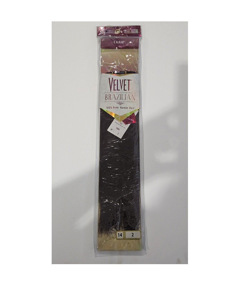 Outre Velvet Brazilian 100% Real Human Hair Yaki 14 14″ Color 2
