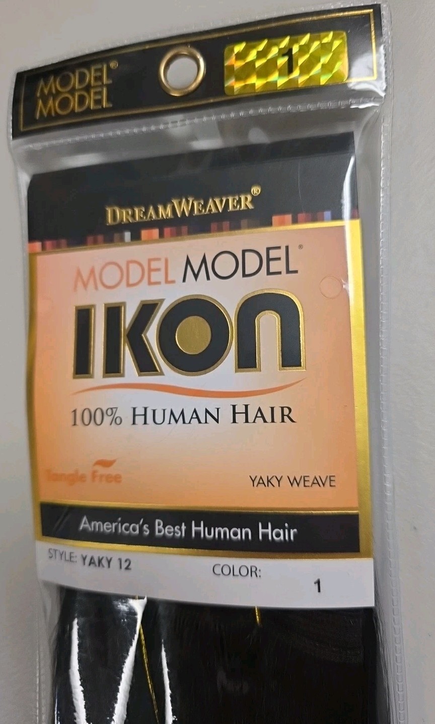 New Dreamweaver Model Model Ikon Yaky 12 100% Human Hair 12″ Color# 1