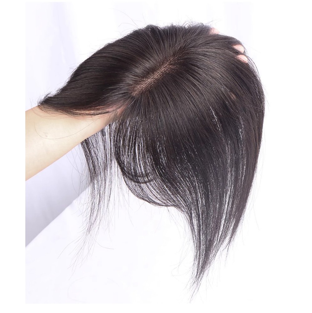 Clip In Human Hair Straight Bangs Toppers -For Women ‘s Thin Hair Replacement