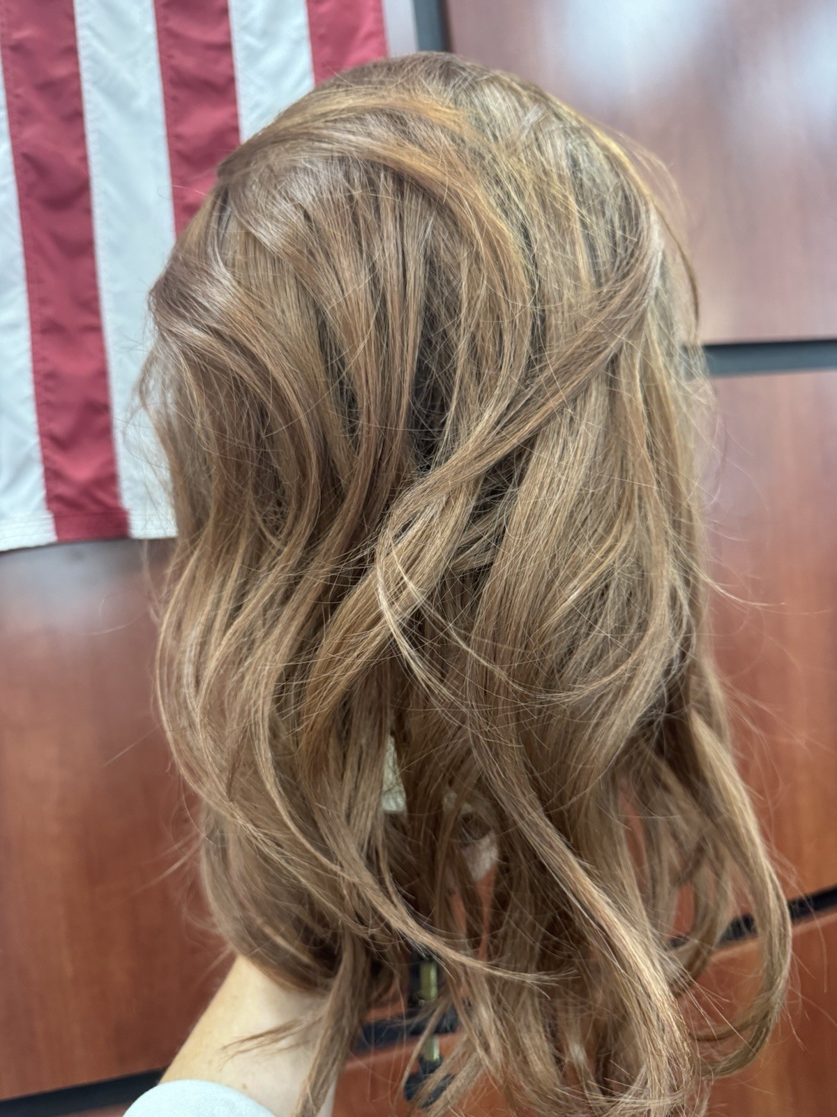 CSC Kent Lace Front Wig Long Straight Medium Brown Red Synthetic Hair