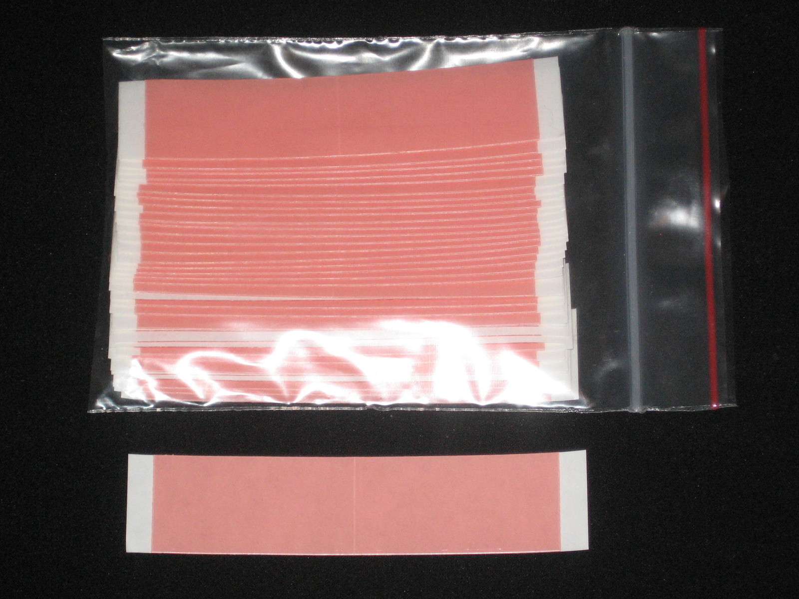 WALKER RED LINER SENSI-TACK 3/4″X 3″ TAPE 108 PC(3-BAGS)~HAIR PIECE,WIGS,TOUPEE.