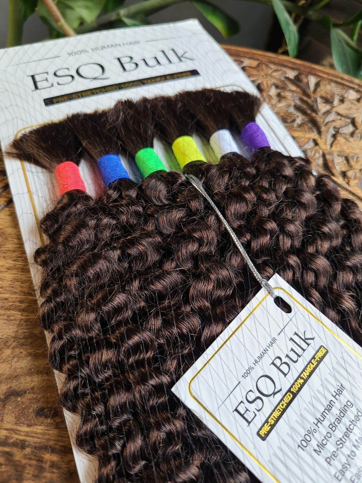 ESQ Remy 100% Human Hair Bulk Jerry Curl 18-20″ Color #2 Dark Brown Hair Trend