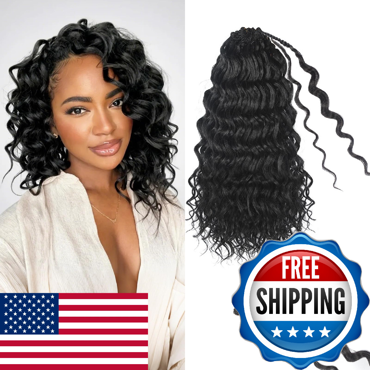 Vynoro 10 Inch Pre Looped Ocean Wave Crochet Braids Pure Protein Close To Human