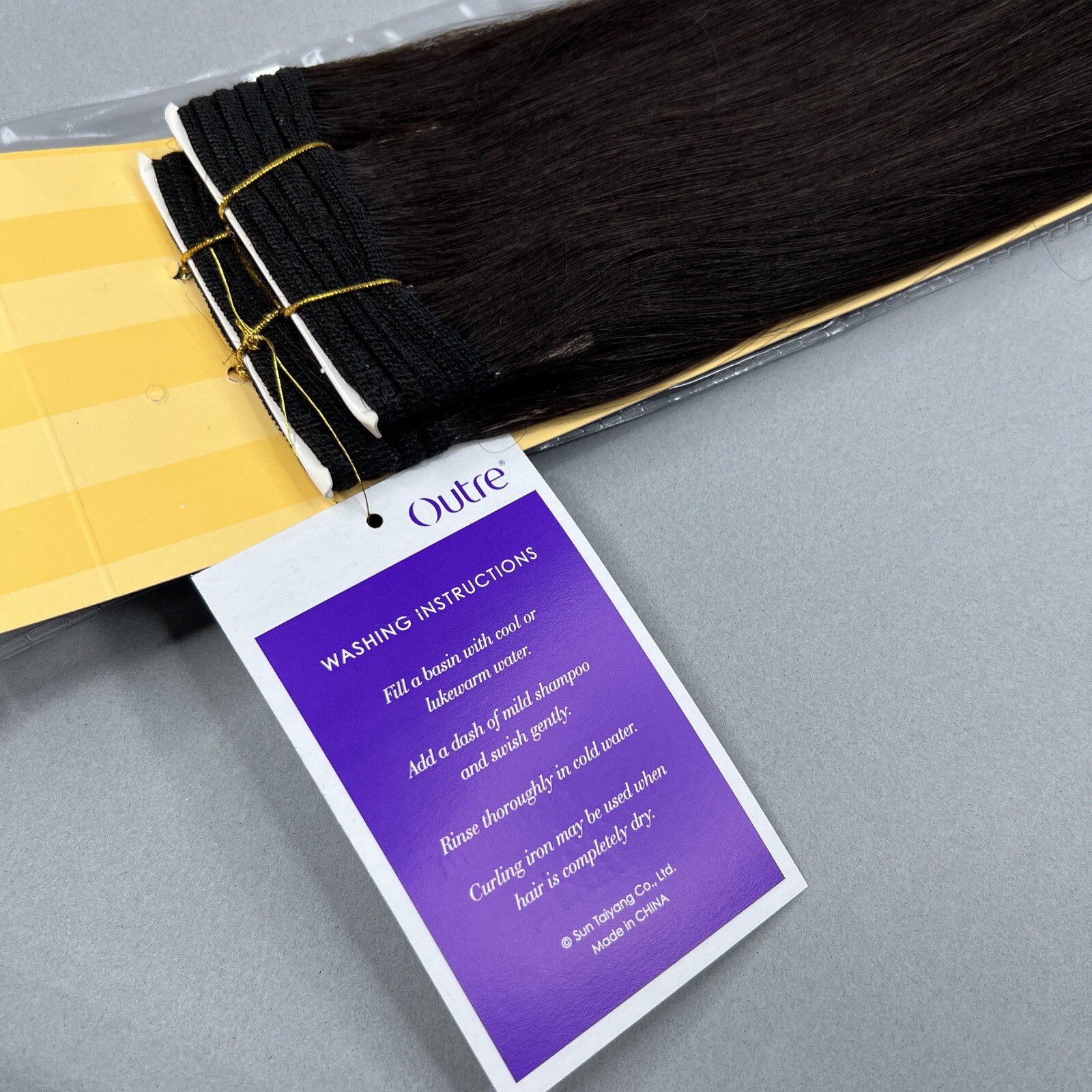 New Yaki #2 Darkest Brown 14” Straight 100% Human Hair Extensions Weft Tracks