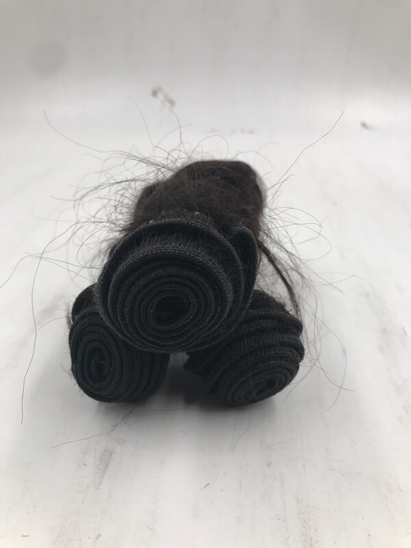 PACK OF 3 WOMENS 8″ WAVY DARK BROWN HAIR EXTENSION WEFTS