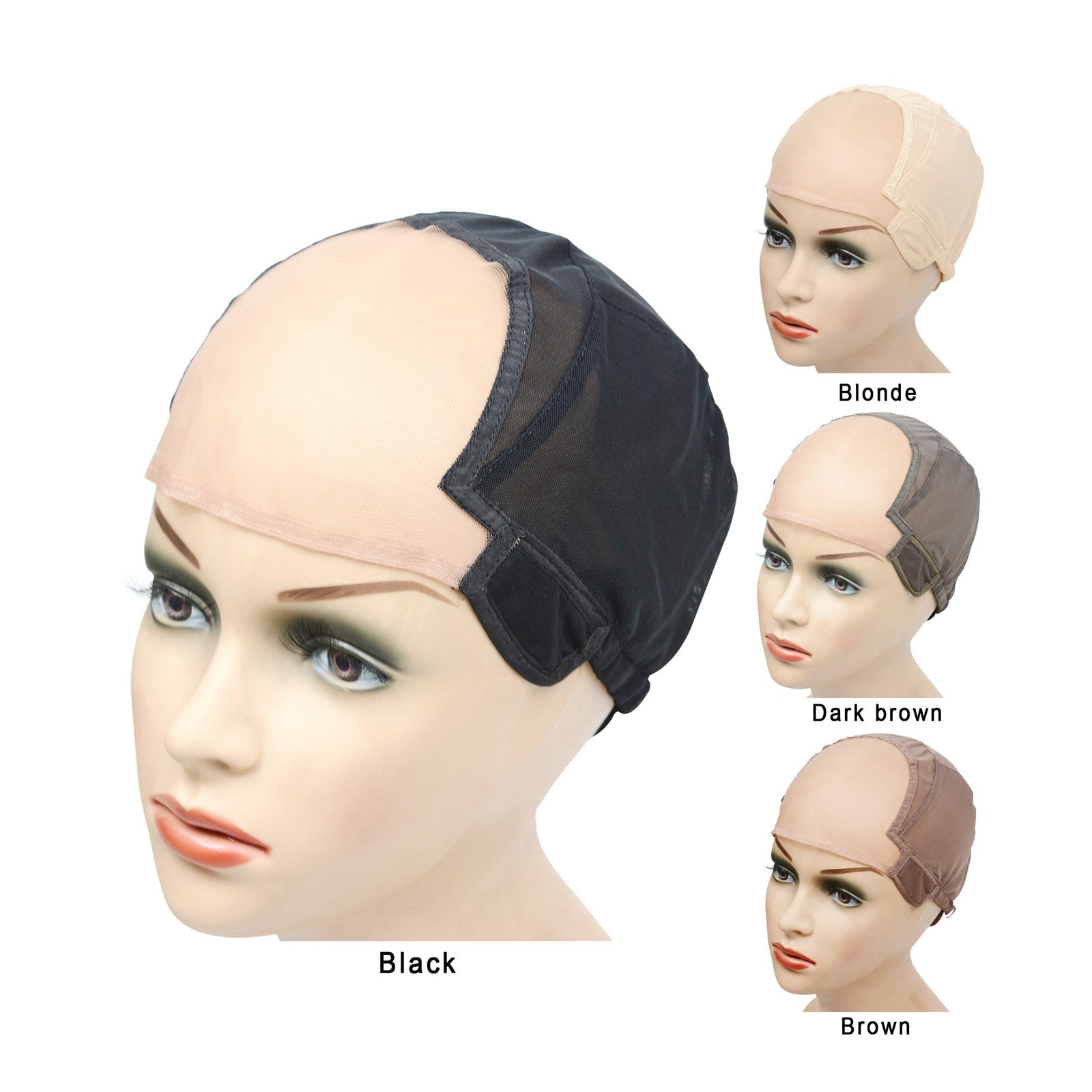 U Part Lace Wig Cap for Making Wigs Stretch to Ear Weaving Wig Cap with Adjus…