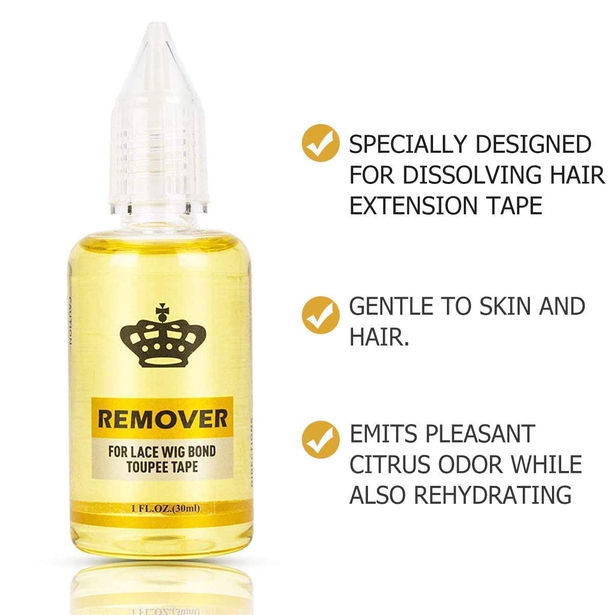 Fast Acting Remover for Tape-in Hair Extensions, Wig Glue, and Double-Sided E…