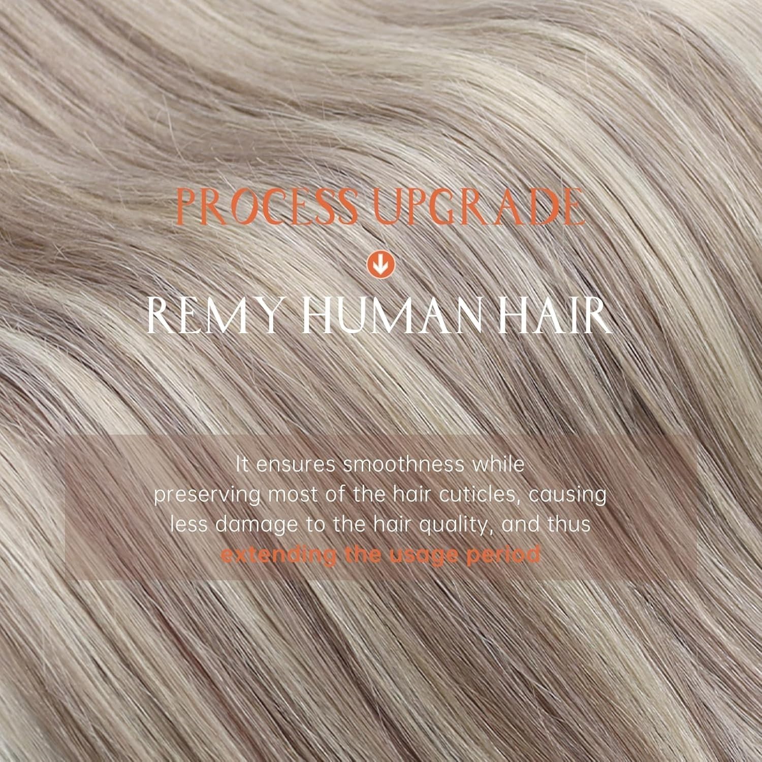 Sunny Hair CLIP-IN 20″ Platinum Blonde Highlight Human Hair Extensions CP P20-60