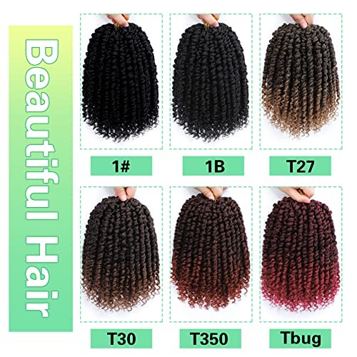 Passion Twist Crochet Hair 10Inch Passion Twist Hair 8 10 Inch (Pack of 8) T30