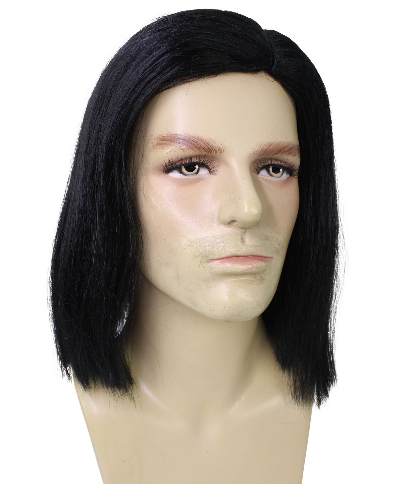 HPO Adult Men’s Black Middle-Parted Demon Hunter Anime Wig, HM-1640