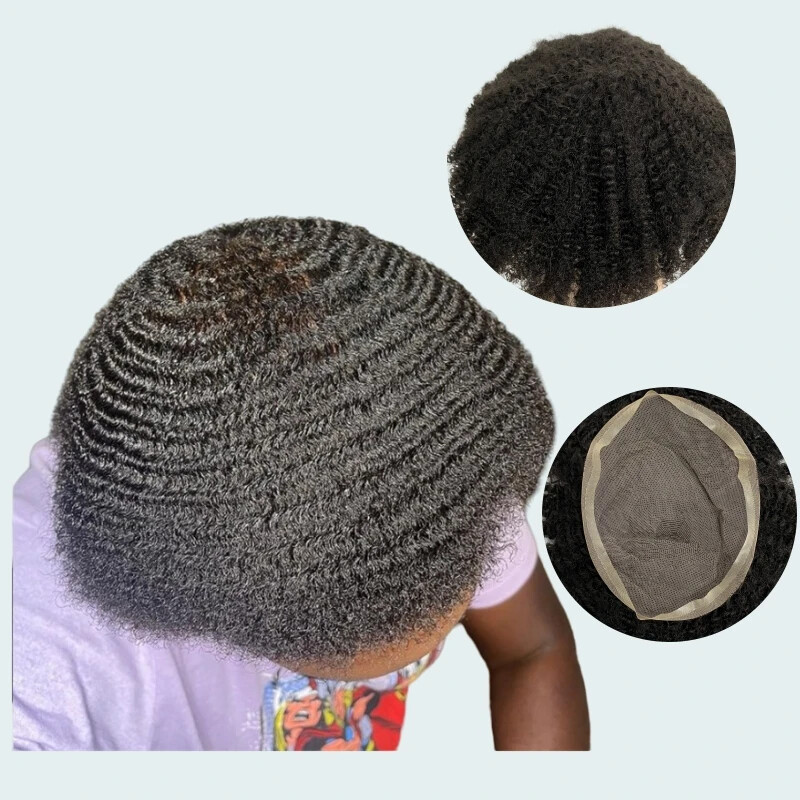 6mm Wave Hair System Full Lace Toupee for Black Men 7″x9″
