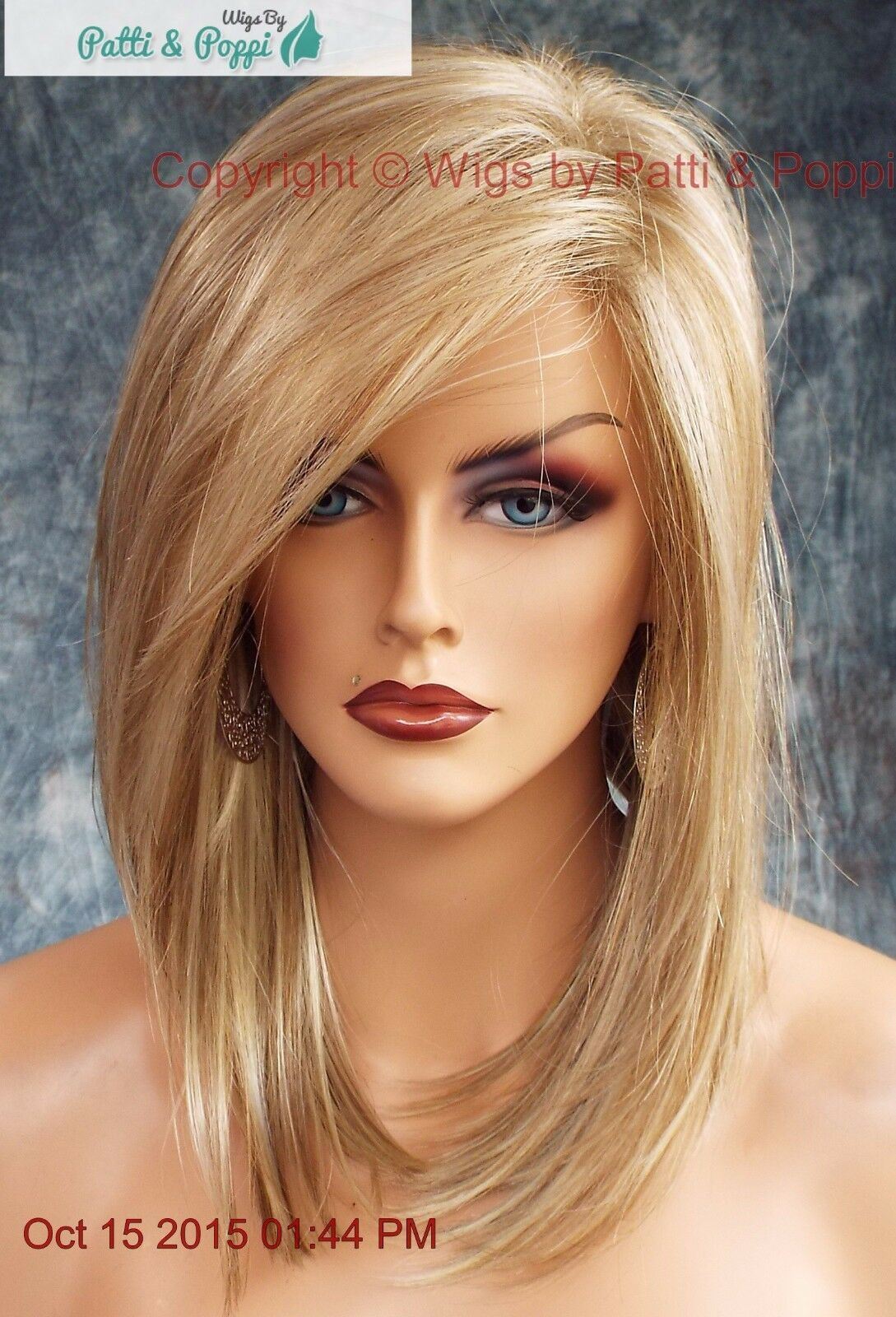 “LAINE” RENE OF PARIS WIG *CREAMY TOFFEE* SLINKY HOT MEDIUM BOB SIDE BANGS 524