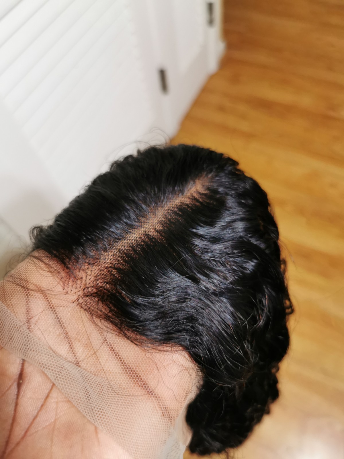 30” High Quality Natural Black Deep Wave Curly Human Hair 13X6 Front Lace Wig.