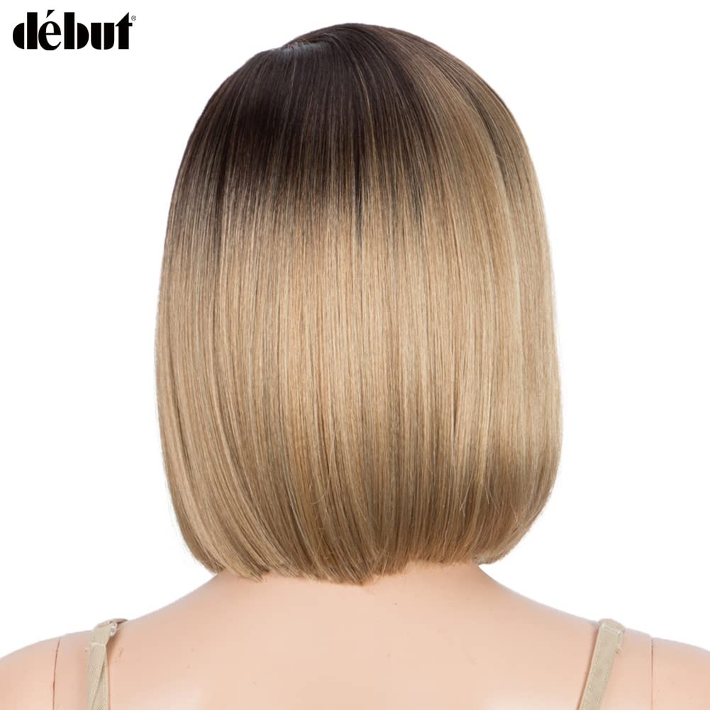 Début Dbut Short Bob Asymmetrical Wigs Ear To Ear Lace Front Baby Hair
