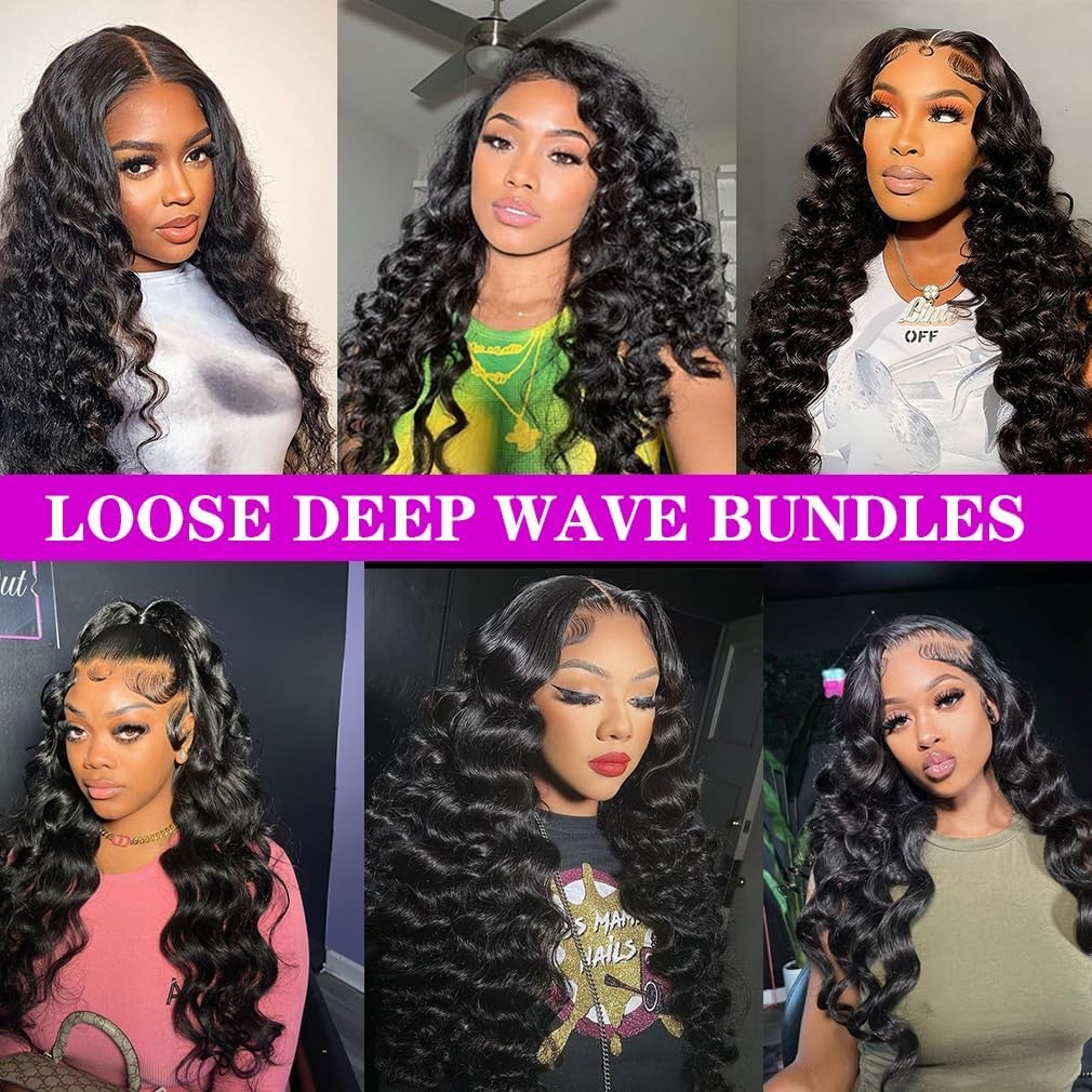 Selina Deep Wav 3 Bundles E Human Hai 14 16 18 Inch Wavy Deep Curly Human Hair