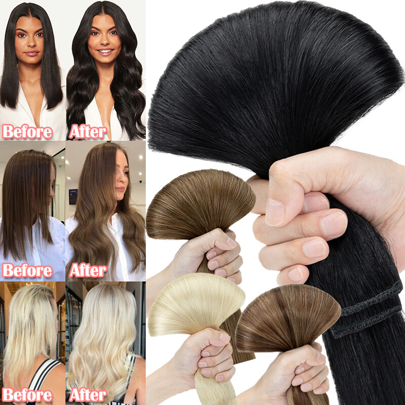 Thick One Piece Clip In Remy Human Hair Extensions Full Head 16/18/20/22/24Inch