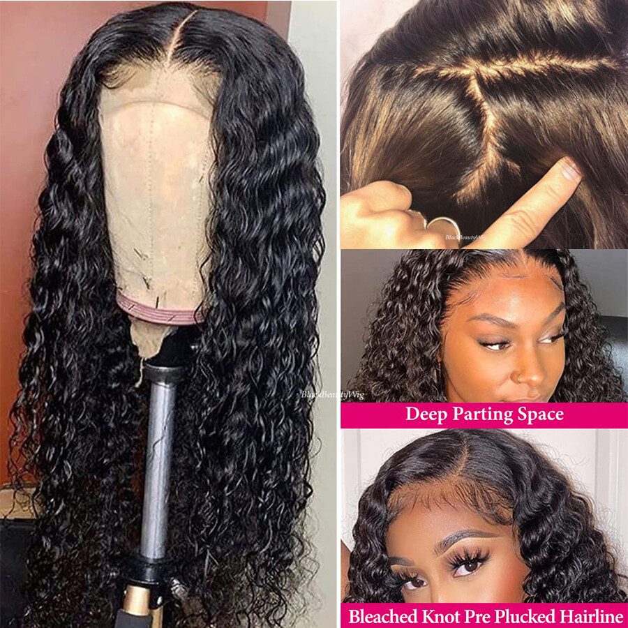 Human Hair Silk Base Full Lace Wig Deep Wave Pre Plucked Silk Top Wig Baby Hair