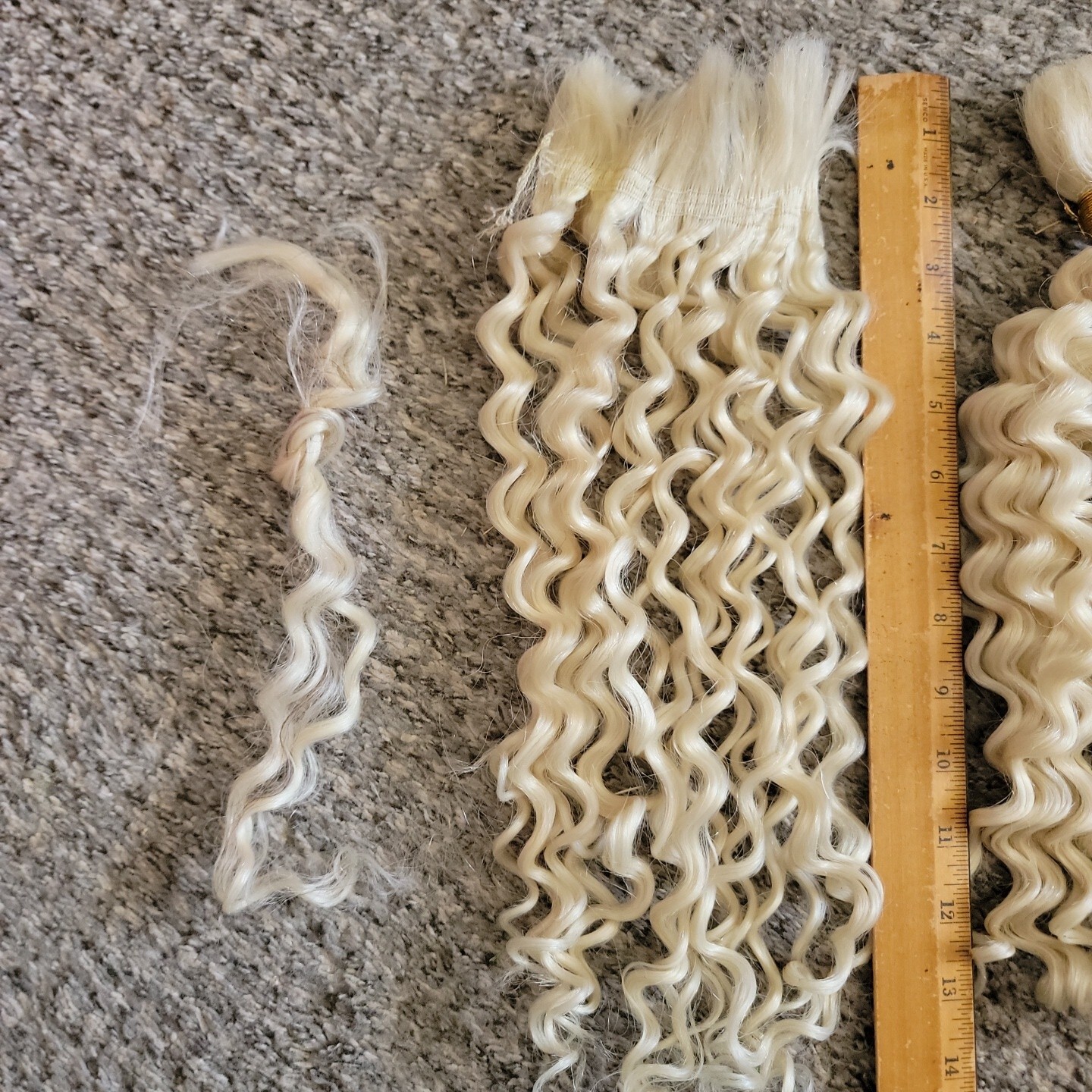 Synthetic Curl Crochet Hair Extension for Women Curly Blonde Braids