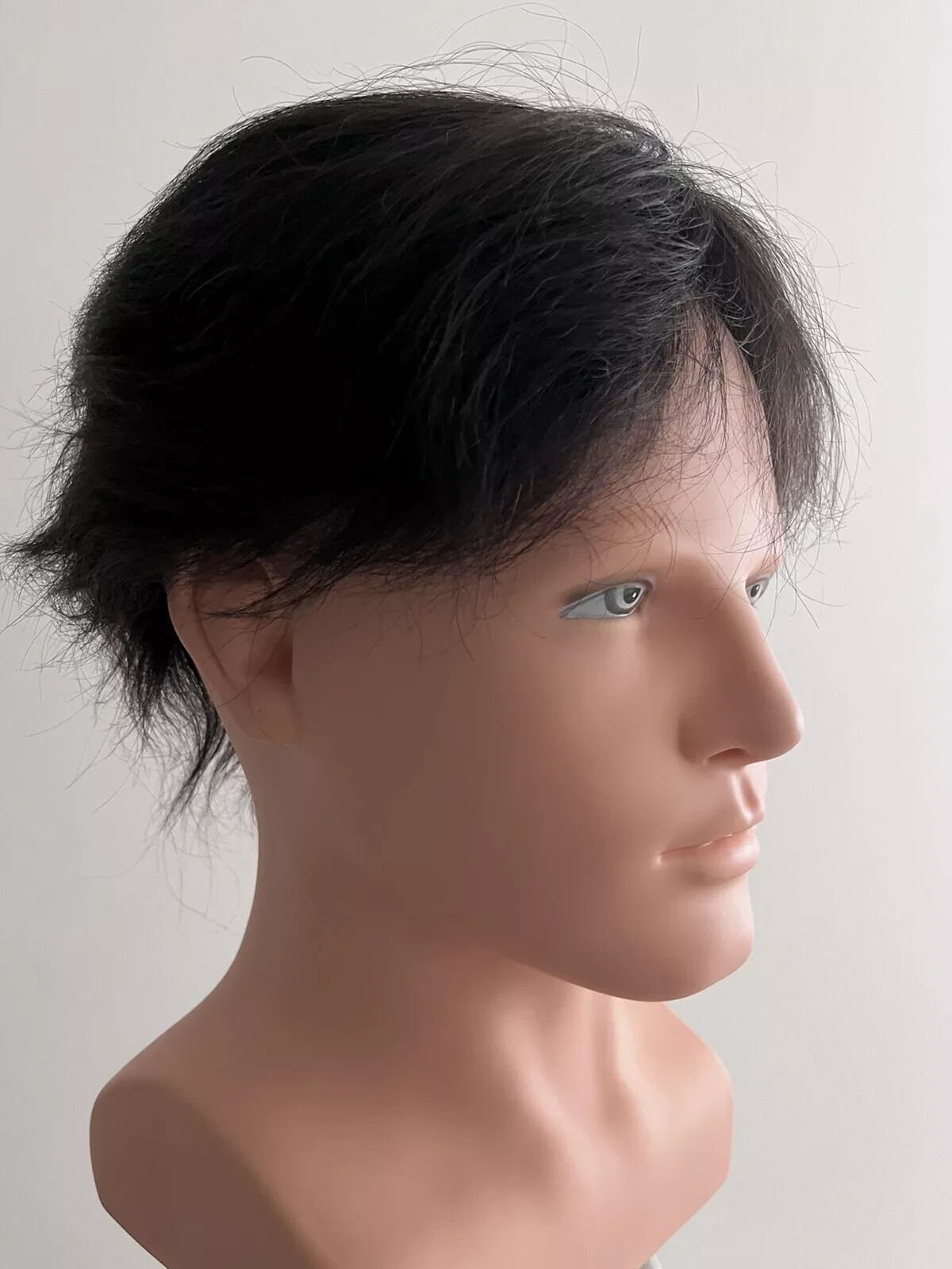 LYRICAL HAIR Toupee For Men French Lace Front Human Hair Hairpiece 7 * 10″, 1B#