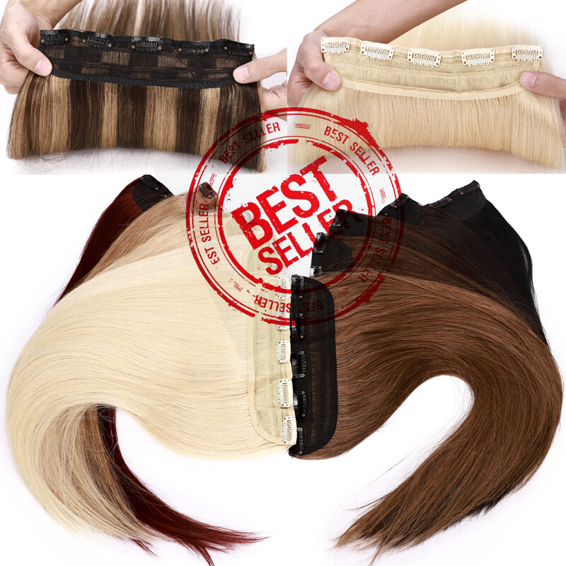 One Piece 100% Real Remy Clip In Human Hair Extensions 3/4Full Head Any Color US