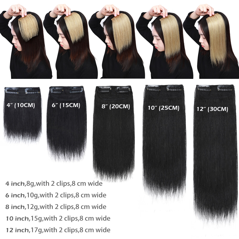 100% Human Hair Top Hair Pad Extensions Thickened Hair Root Clip In Top Pieces