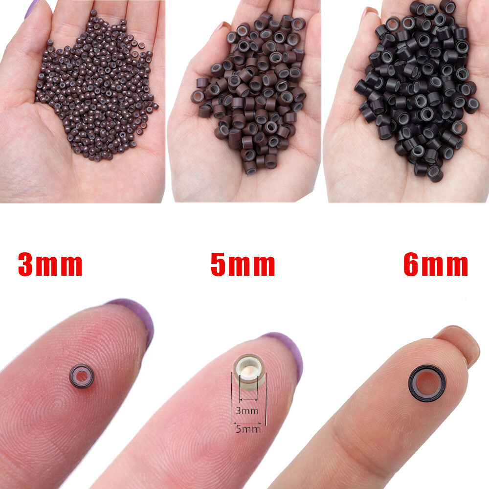 Hair Extension Tool Kit Loop Pulling Hook & Silicone Micro NANO Ring I Tip Beads