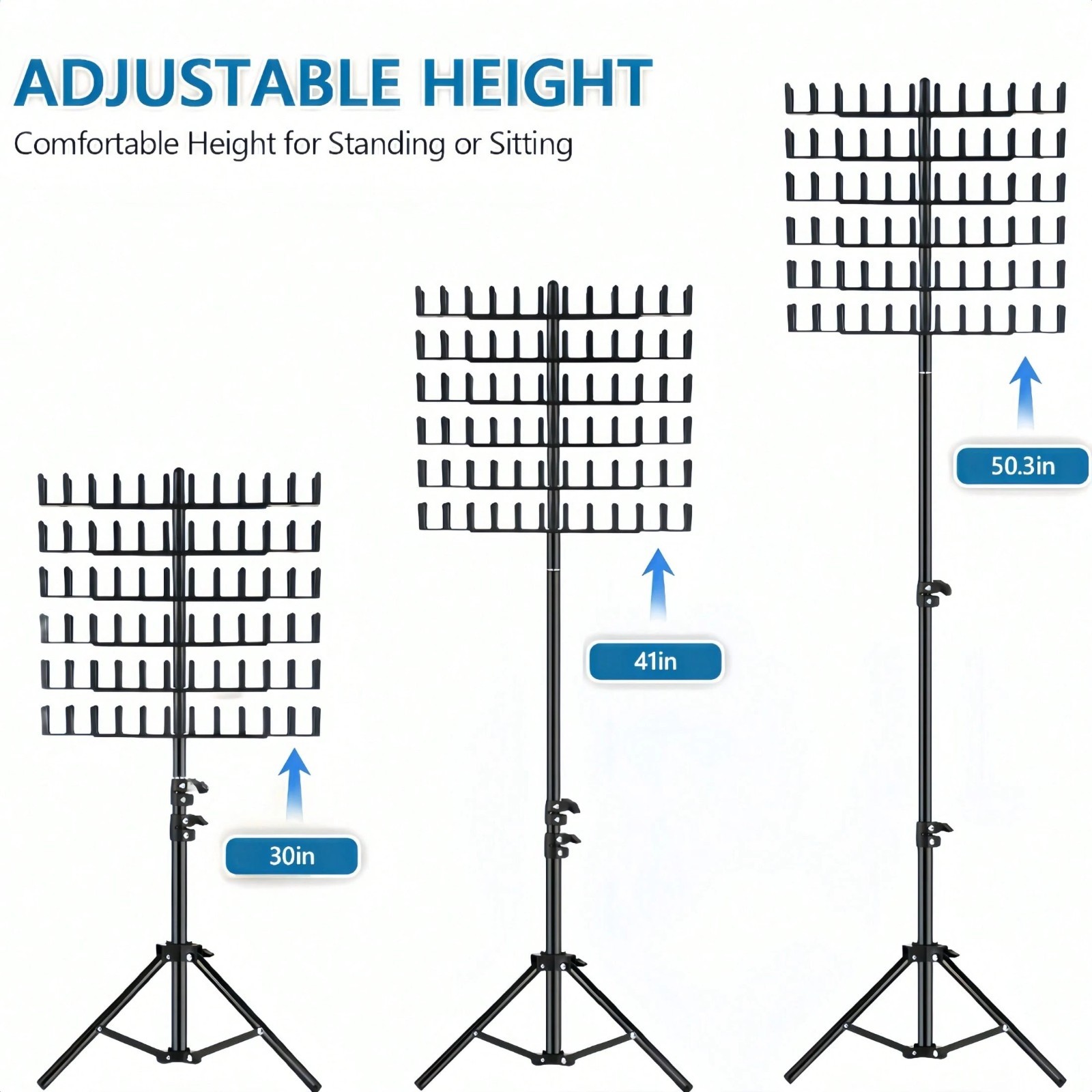 144 Peg Braiding Hair Rack Adjustable Extension Holder Stand Salon Tools Black