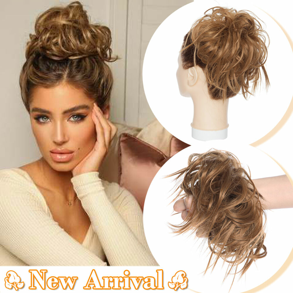 THICK X-LARGE Messy Bun Hair Piece Scrunchie Updo Hair Extension Real As Human D