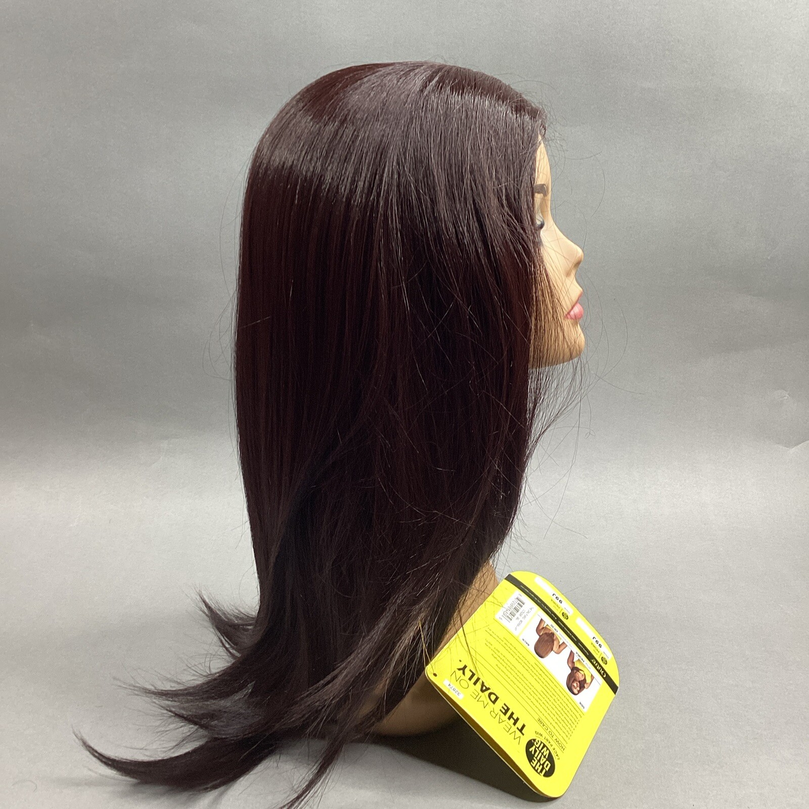 Moira Long Straight #99J Dark Plum Premium Synthetic Lace Part Wig