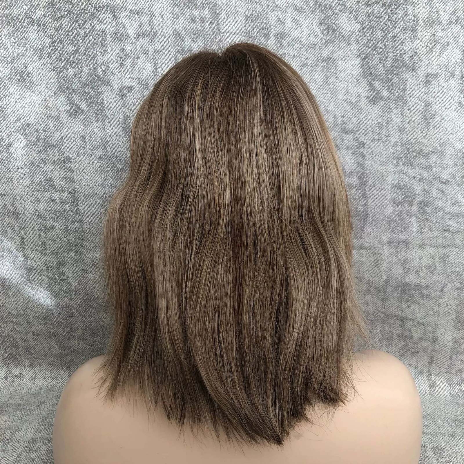 Balayage European Virgin Hair Kosher Wig Swiss Lace Front Top Jewish Wig Sheitel