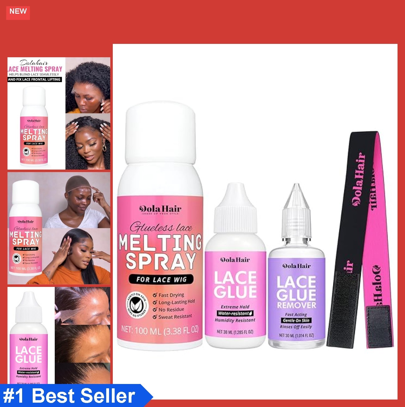 Wig Glue Spray Lace Melting Spray Kit 100ml Front Lace Wig Install Kit Adhesive