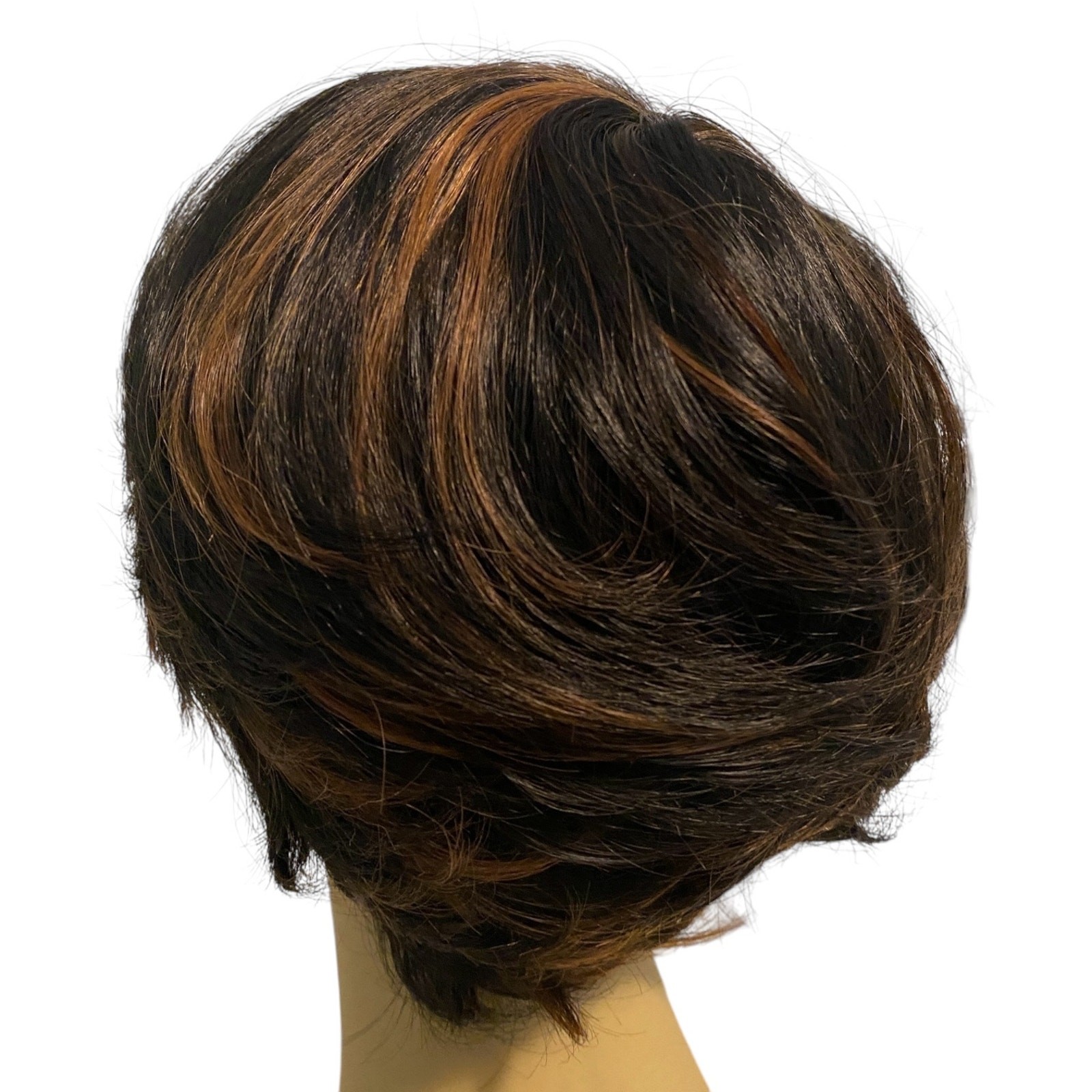 ASHRO 6935059 Soft Wavy Wig Synthetic Dark Brown Copper Heat Resistant Avg NWT