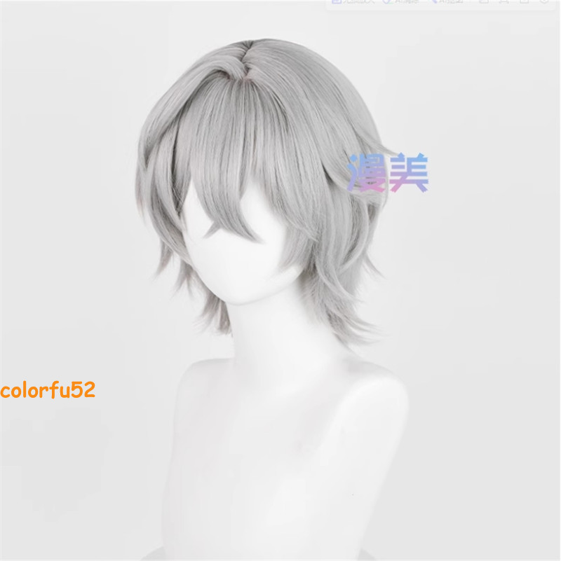 Zenless Zone Zero Wise Cosplay Gray Wig Harajuku Hallowmas Short Hair Men Prop