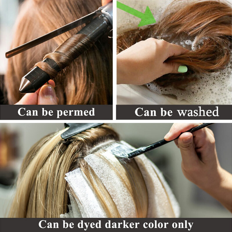 Extra Thick Double Weft Clip In Weave Remy Human Hair Extensions Full Head Brown