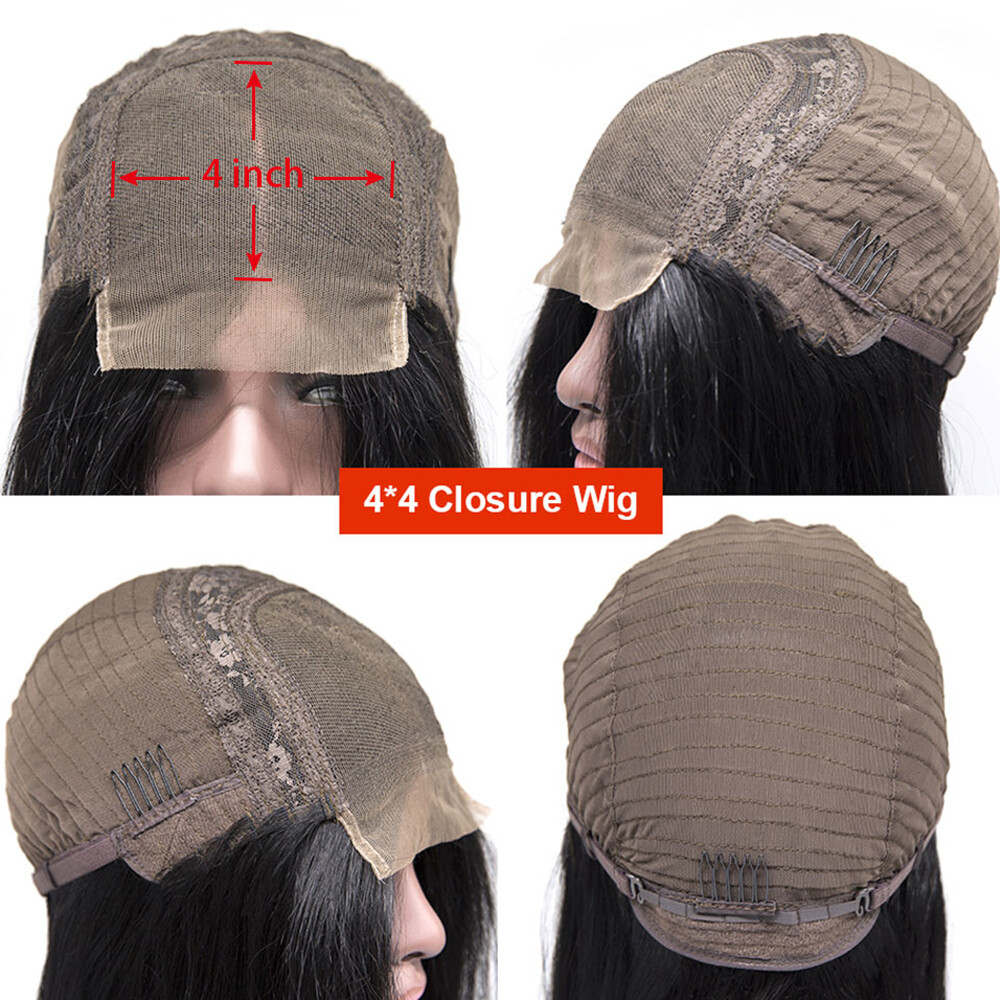 Body Wave Human Hair 5.5X4.5 PU Silk Base Closure Wig Wavy 4X4 Lace Closure Wig