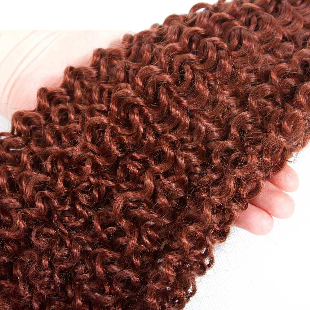 Ali Bundle Auburn #33 Jerry Curl 100 Virgin Human Hair Extension One Bundle