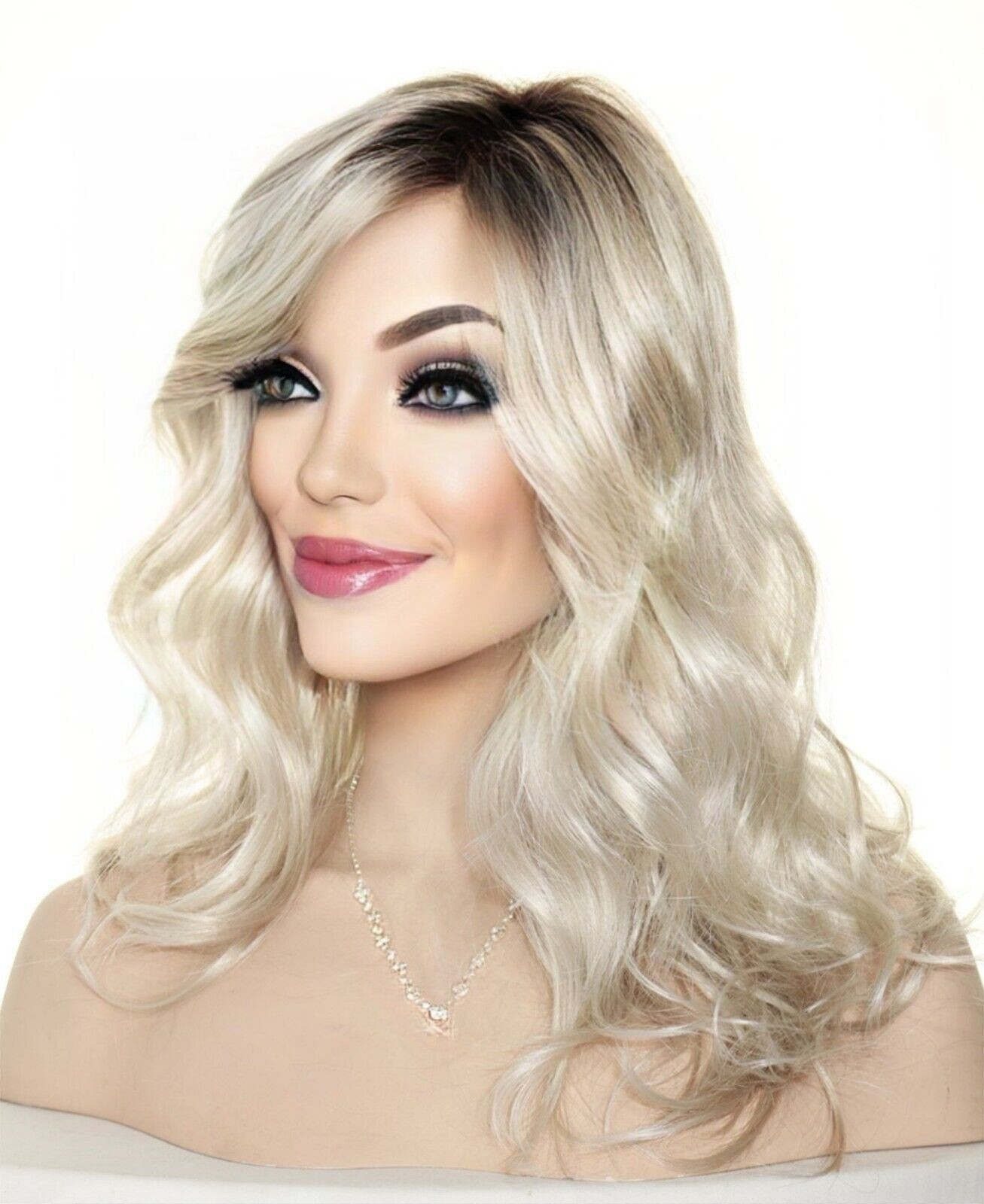 Arrow Ellen Wille Synthetic Wigs Lace Front Hand Tied Monopart Platin Blond Root