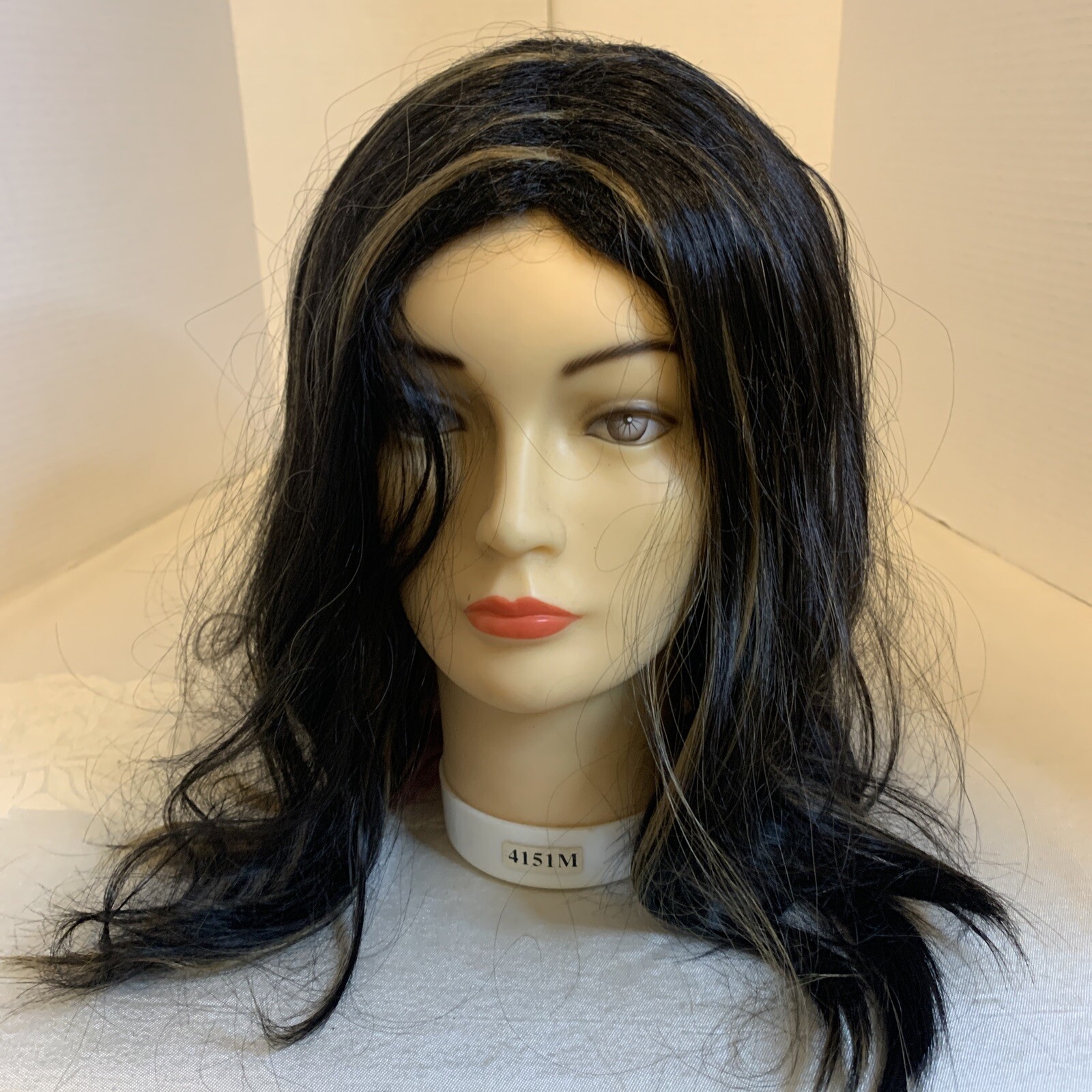 Synthetic Wig Brown/black With Highlights, Wig Cap