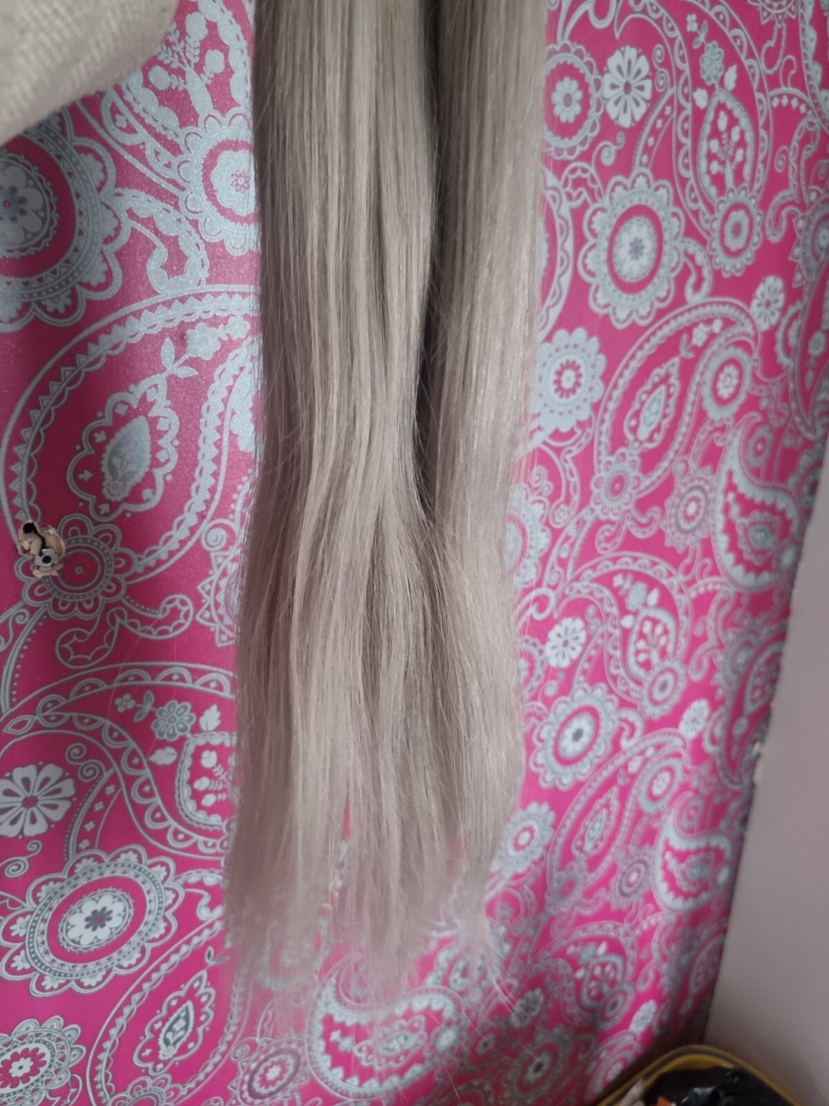 PURE SILVER GREY BRAZILIAN VIRGIN HUMAN HAIR SILKY STRAIGHT 30+30+30INCH 300g
