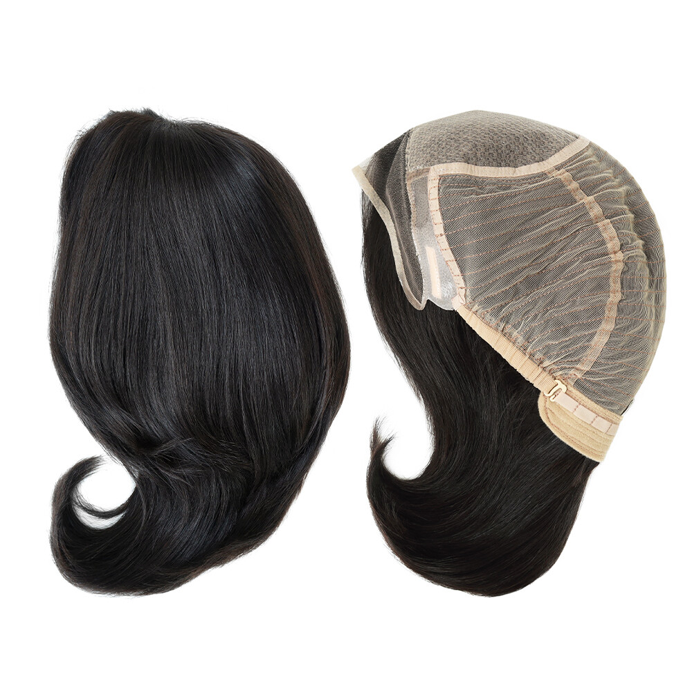 Women Wigs European Virgin Hair System French Lace Front Injection Lace EW40-8”