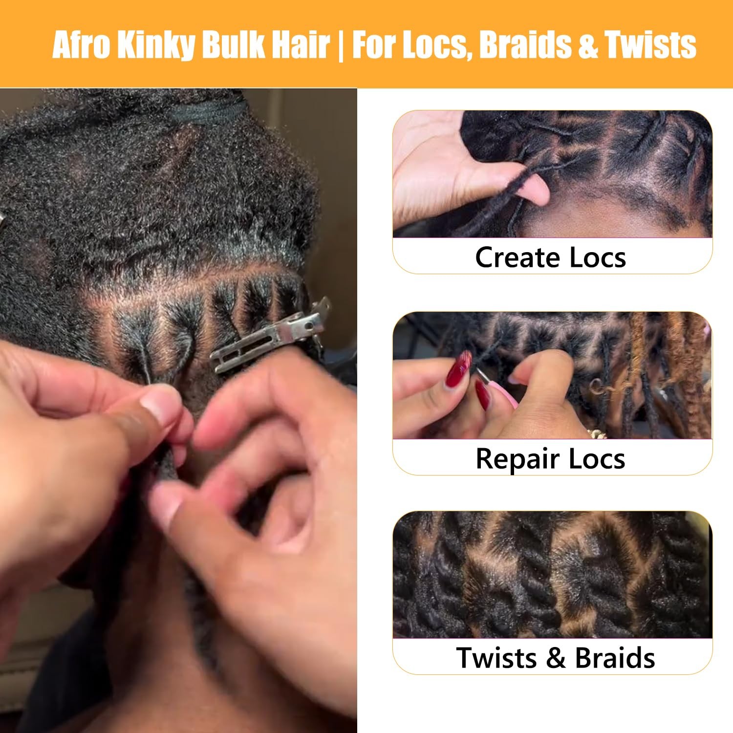 Ev&Et Evet Pre-Sretched Afro Kinkys Bulk Human Hair Human Hair For