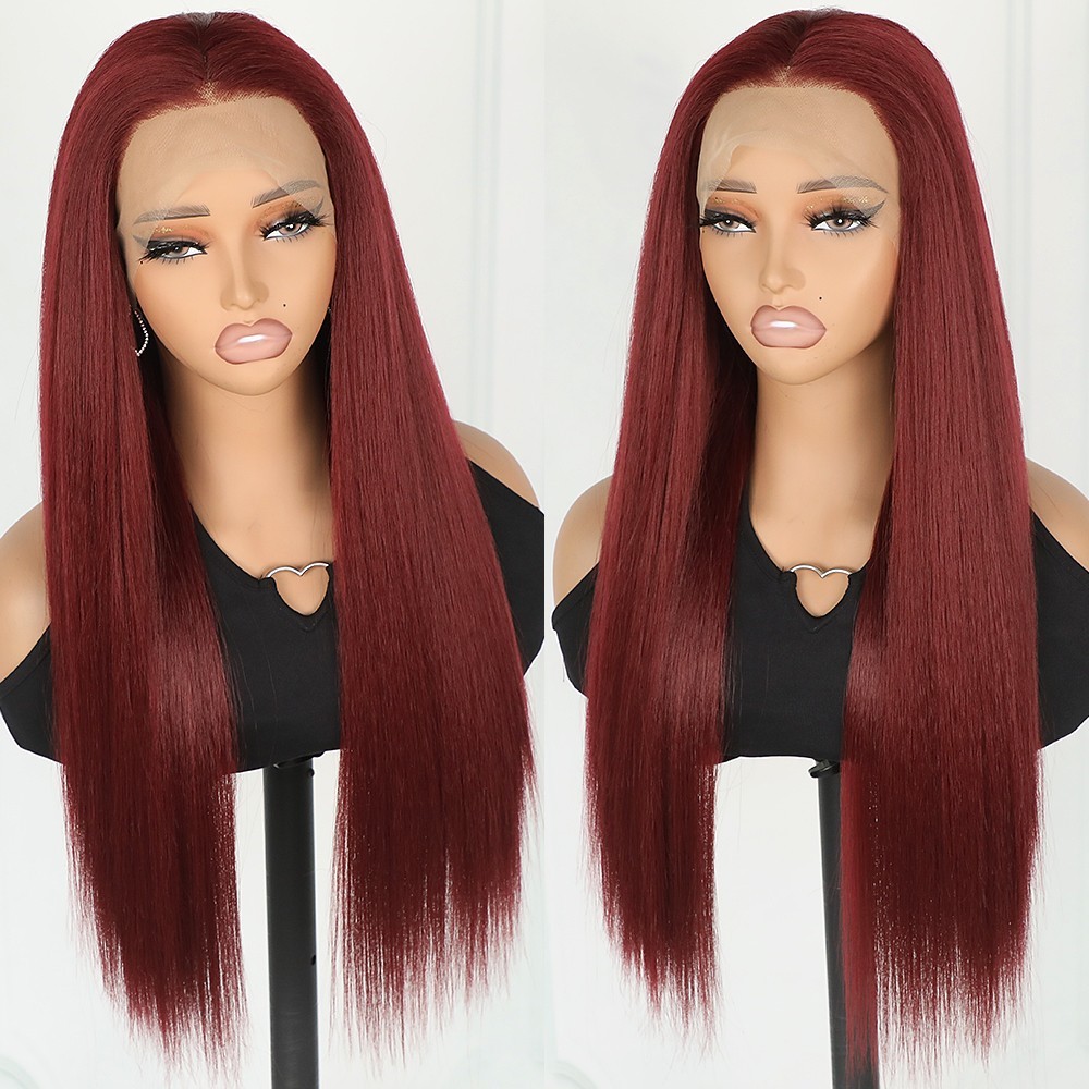 Heat Resistant Fiber HD Frontal Lace Replacement Wigs for Women Party Daily Wear
