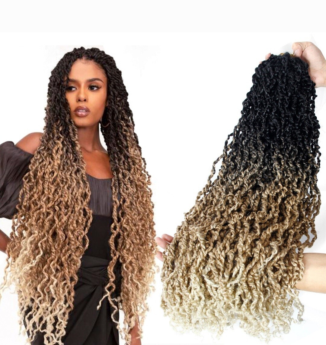 boho passion twist crochet hair 26 inch, 20 strands