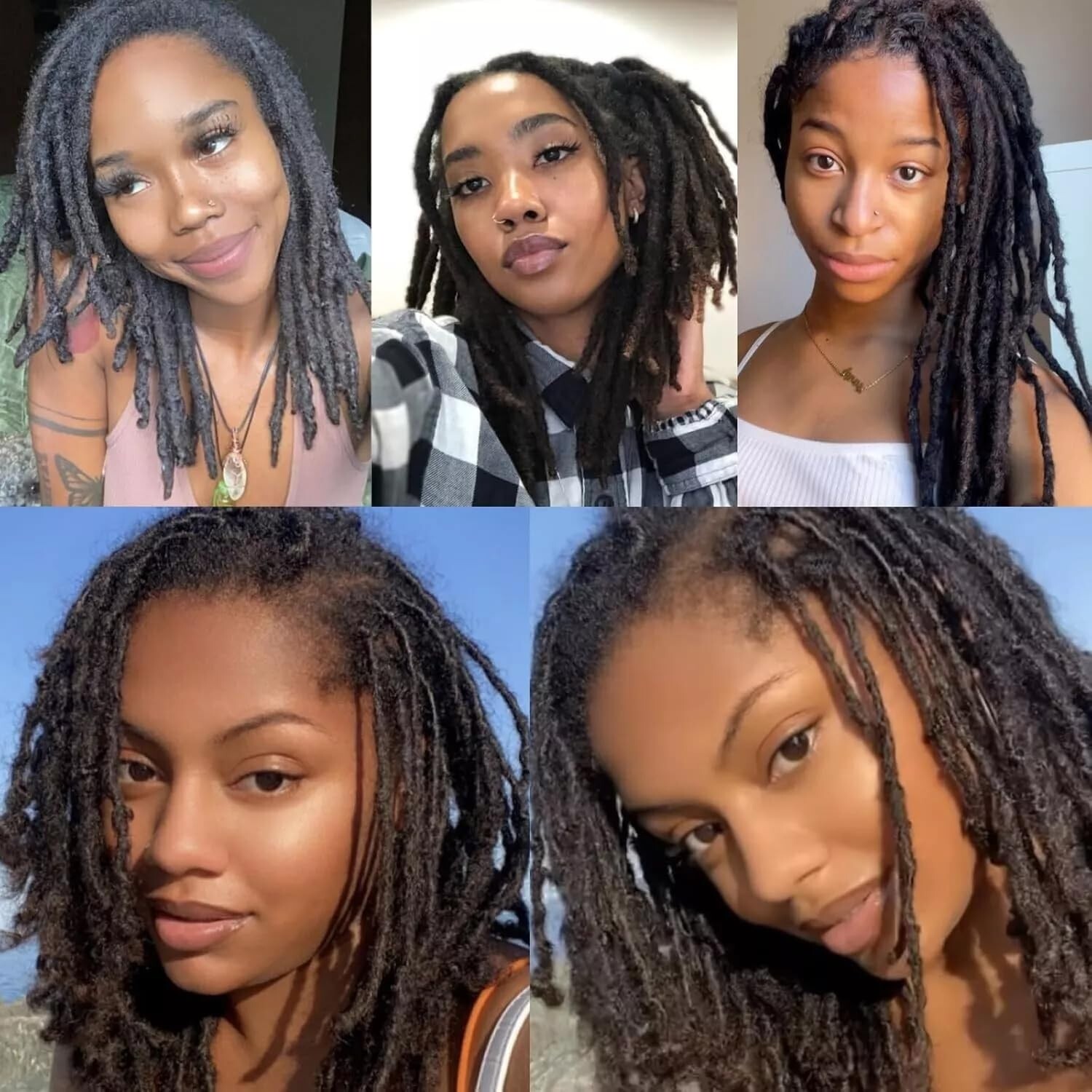 Afro Kinkys Bulk Human Hair 12 Inch 35g #1B Natural Black Dreadlock Extensions